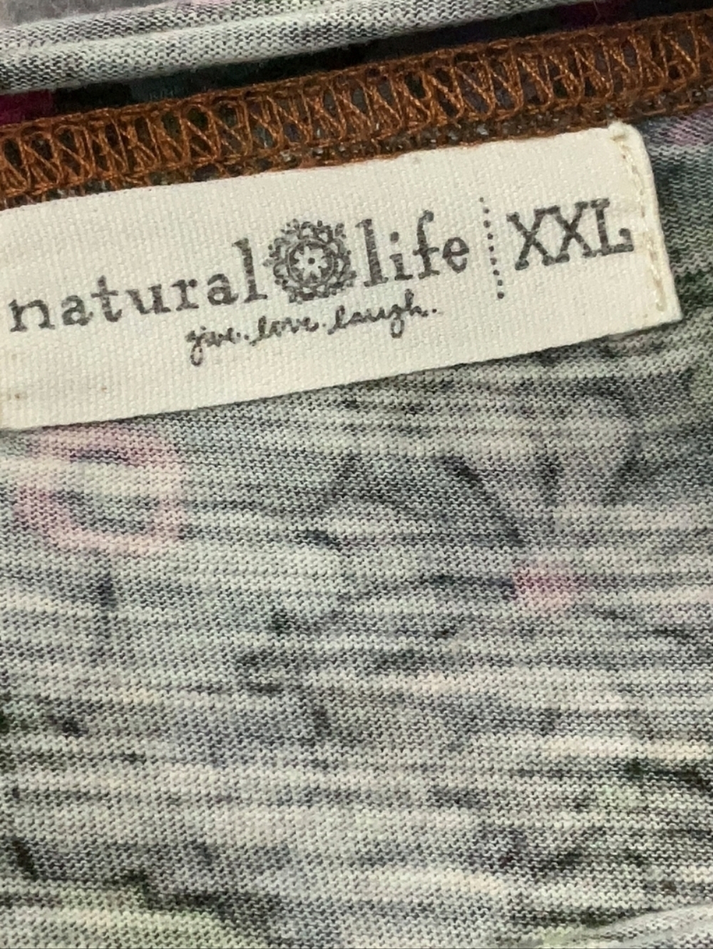 NATURAL LIFE Dark Green Floral Long Sleeve Crewneck Shirt - Picture 3 of 8